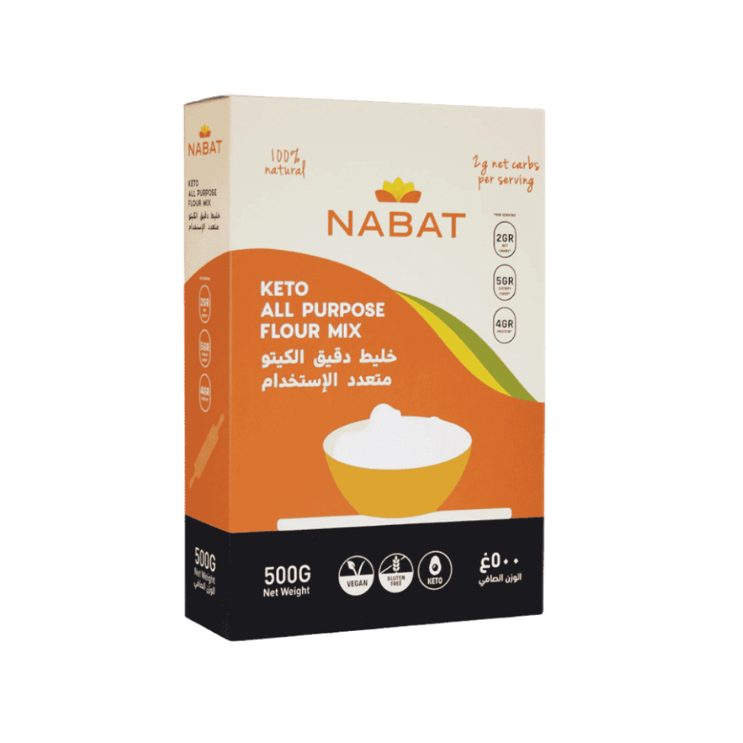 NABAT ORGANIC Keto All Purose Flour Mix - 500g | نبات دقيق الكينوا متعدد الاستخدام - 500غ