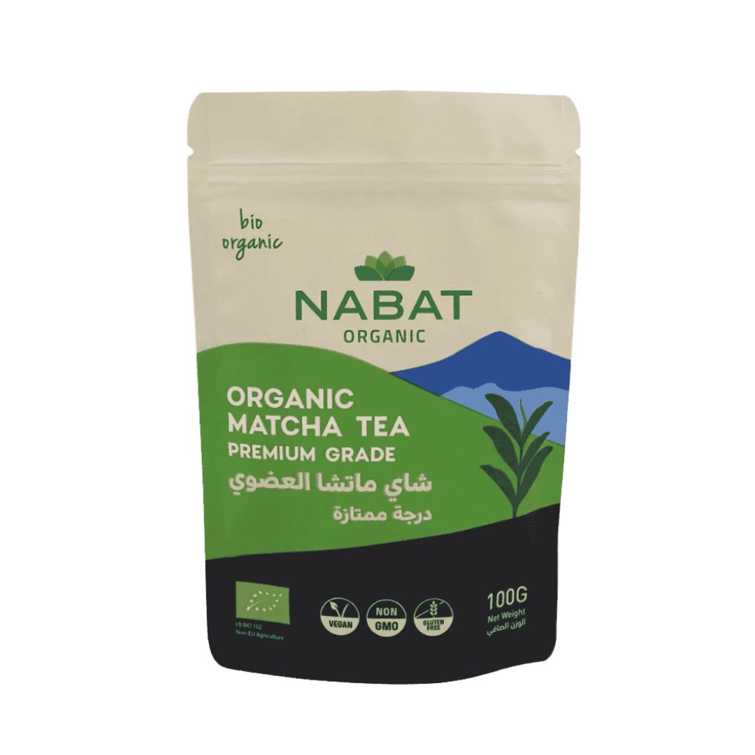 NABAT ORGANIC Matcha Tea Premium Grade - 100g| نبات شاي ماتشا عضوي درجة ممتازة - 100غ