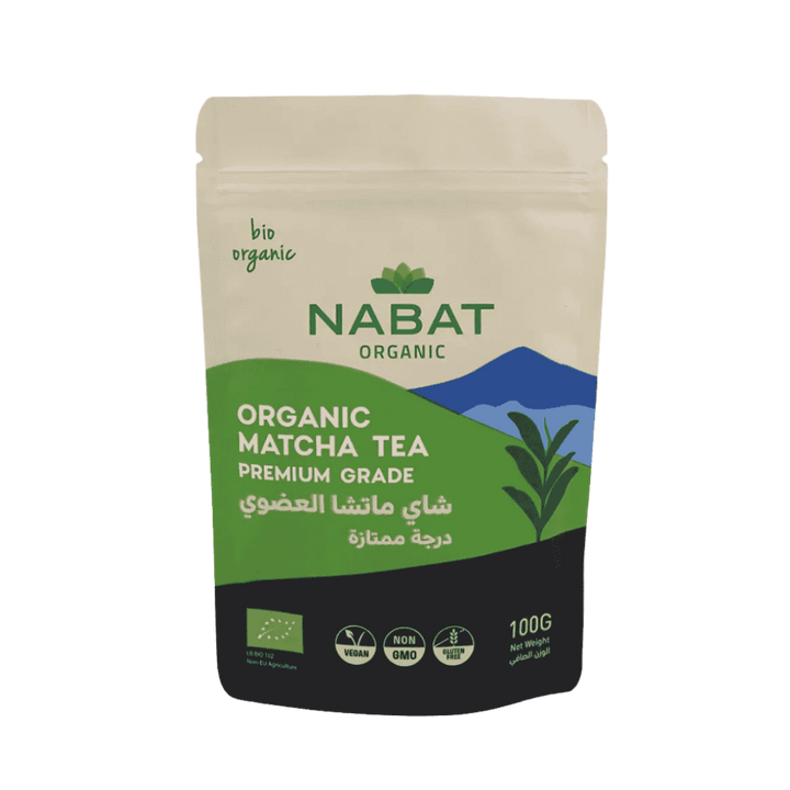 NABAT ORGANIC Matcha Tea Premium Grade - 100g| نبات شاي ماتشا عضوي درجة ممتازة - 100غ