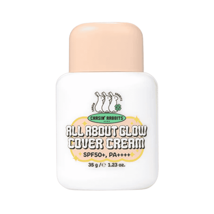 CHASIN' RABBITS ALL ABOUT GLOW COVER CREAM SPF50+ PA++++ - 35g|  تشيسن رابتس واقي شمسي مع لون -35 غرام