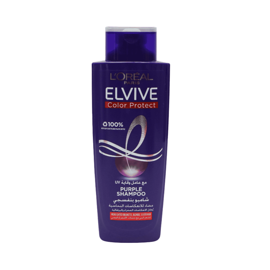 L’Oreal Elvive Color Protect Purple Shampoo - 200ml | لوريال شامبو بنفسجي لحماية اللون - 200مل