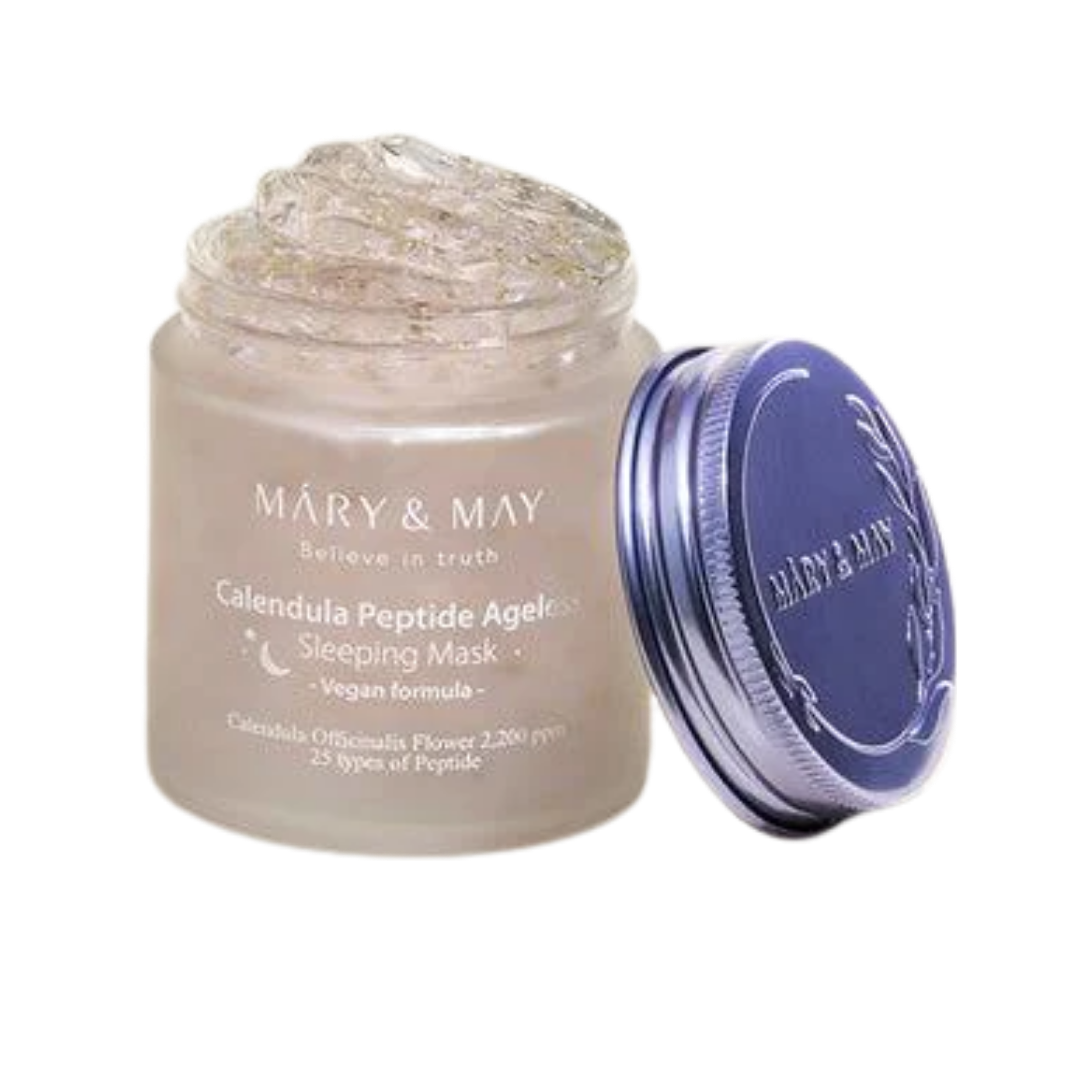 Mary&May Calendula Peptide Ageless Sleeping Mask - 110g | ماري اند ماي ماسك للوجه ليلي كالينديولا بيبتايد - 110 غ