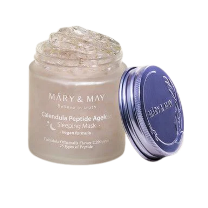 Mary&May Calendula Peptide Ageless Sleeping Mask - 110g | ماري اند ماي ماسك للوجه ليلي كالينديولا بيبتايد - 110 غ