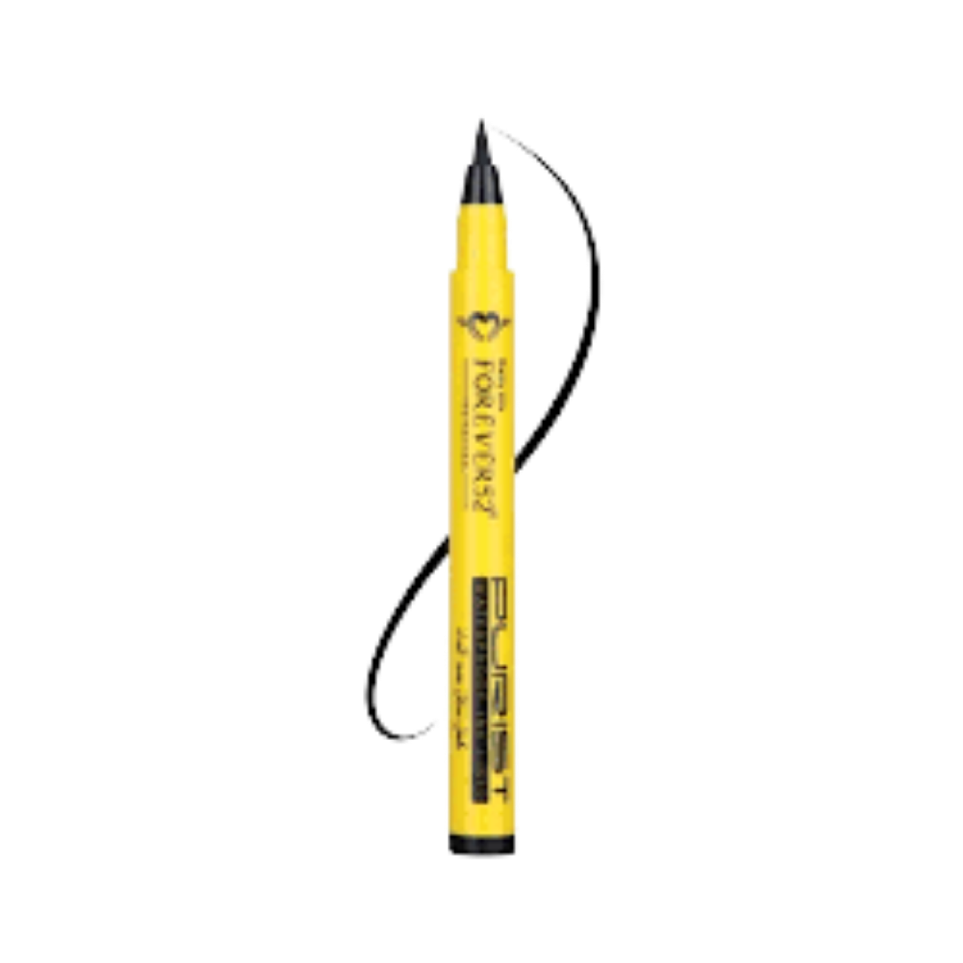 FOR EVER52 Purest Waterproof Liquid Eyeliner 1.5ml yellow pen with black felt tip