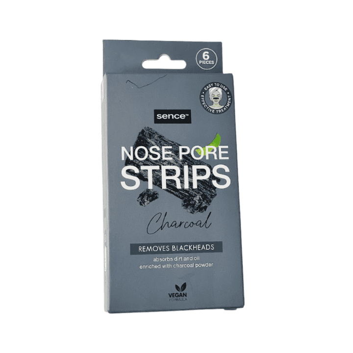 Sence Beauty nose pore strips charcoal - 6pcs | سينس بيوتي  شرائط أنفية - 6 قطع