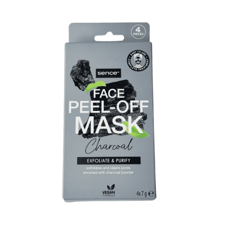 Sence Beauty Face Peel-Off Mask Charcoal - 4x7g | سينس بيوتي ماسك الوجه بالفحم - 4x7 غرام