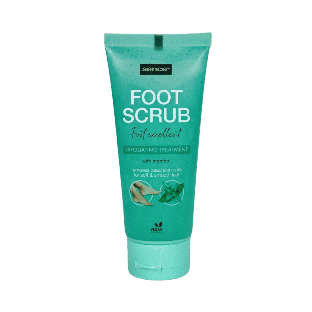 Sence Beauty Foot Scrub Excellent Exfoliating Treatment with Menthol - 100ml | سينس بيوتي سكراب مقشر للأقدام بالنعناع - 100 مل
