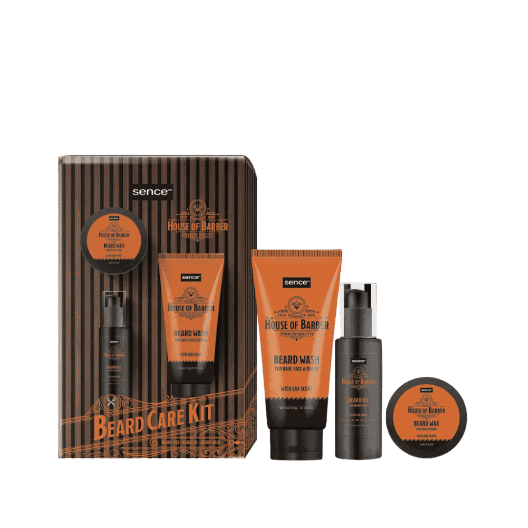 Sence Beauty Collection Giftset For Men House Of Barber - 3pcs - 50mlx150mlx50g| مجموعة العناية باللحية للرجل - 3 قطع
