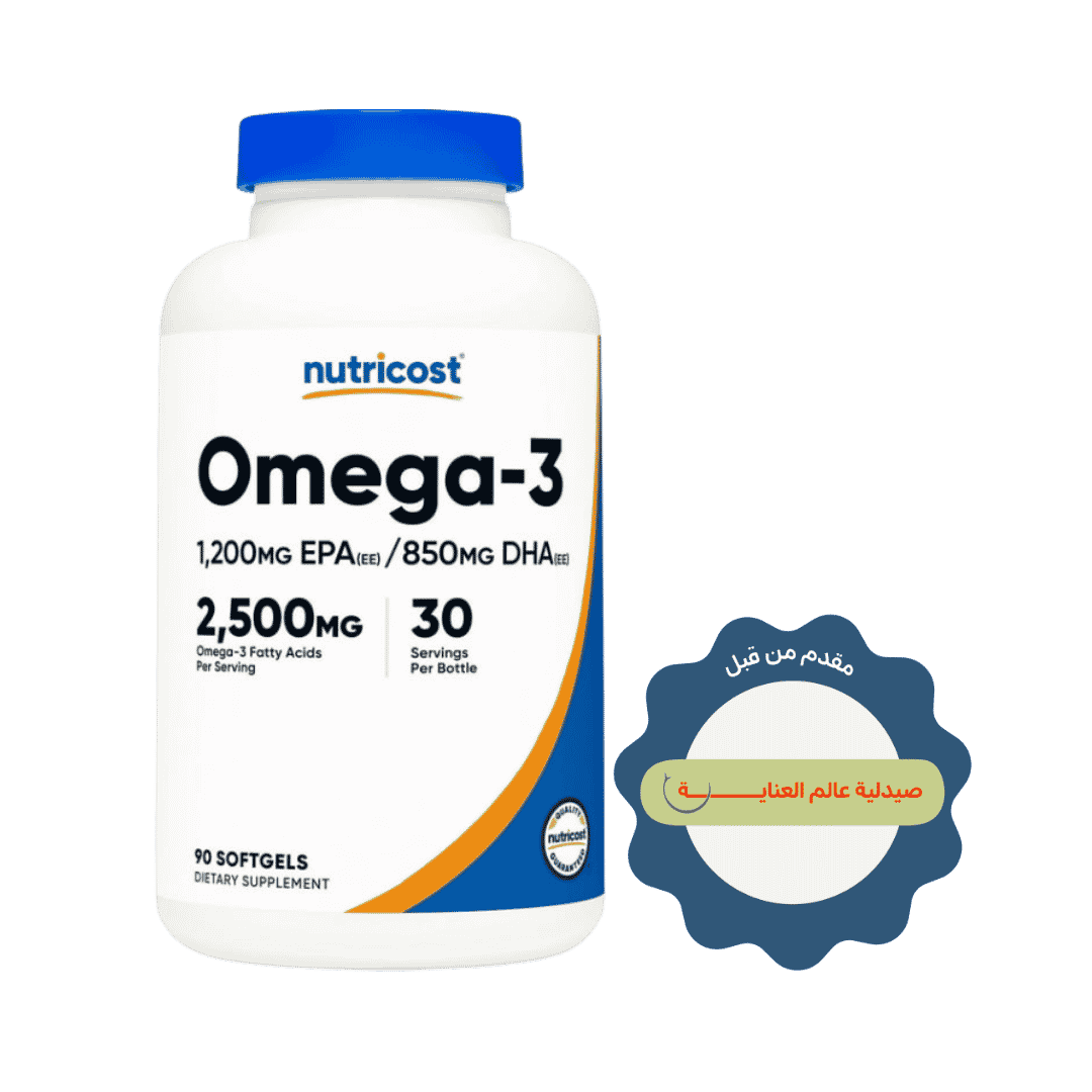 Nutricost Omega-3 2,500 Mg - 90 Softgels | نوتريكوست أوميغا 3 2500 ملغ - 90 سوفت جل