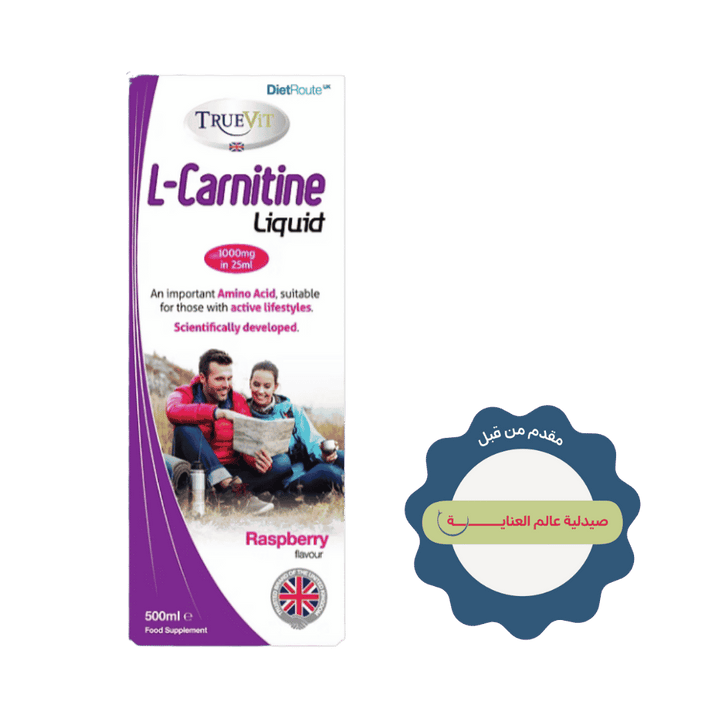 TRUE ViT L-Carnitine Liquid 1000Mg Food Supplement - 500ml | ترو فيت سائل ال-كارنتين بنكهة التوت - 500مل