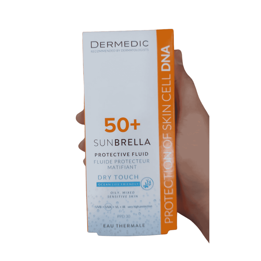 Dermedic Sunbrella Protective Fluid SPF 50+ - 40ml | ديرمديك واقي شمسي مع عامل حماية 50 - 40 مل