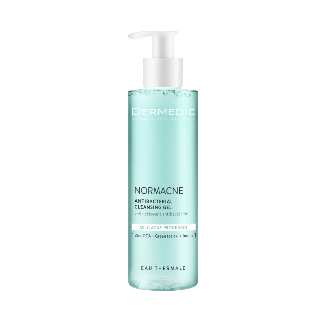 DERMEDIC Normacne Antibacterial cleansing gel - 200ml | ديرمديك غسول جل مضاد للبكتيريا للبشرة المعرضة لحب الشباب - 200 مل