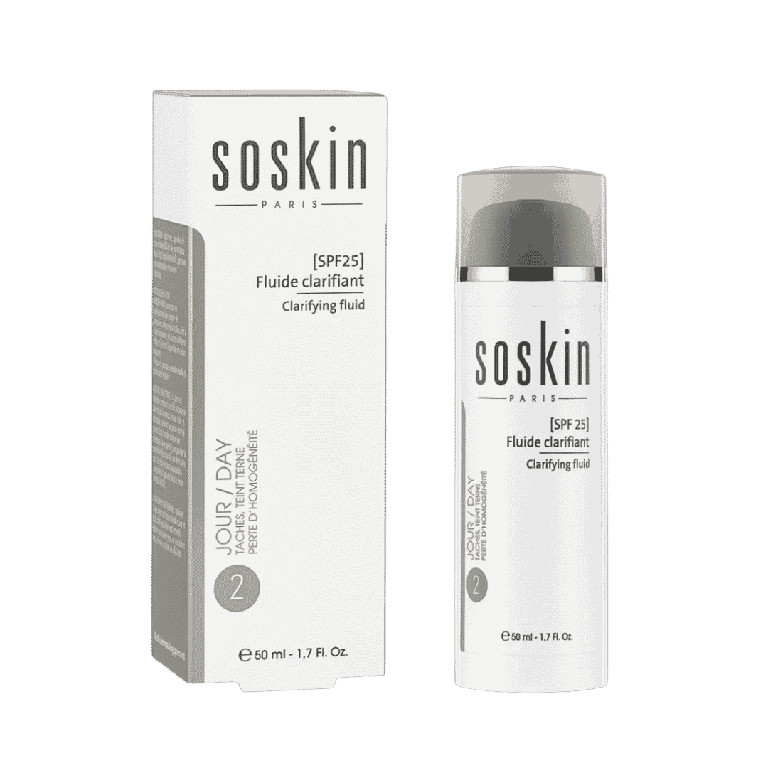 Soskin Fluide Clarifiant - 50ml | سوسكن كريم 3*1 مفتح ومرطب و spf 25