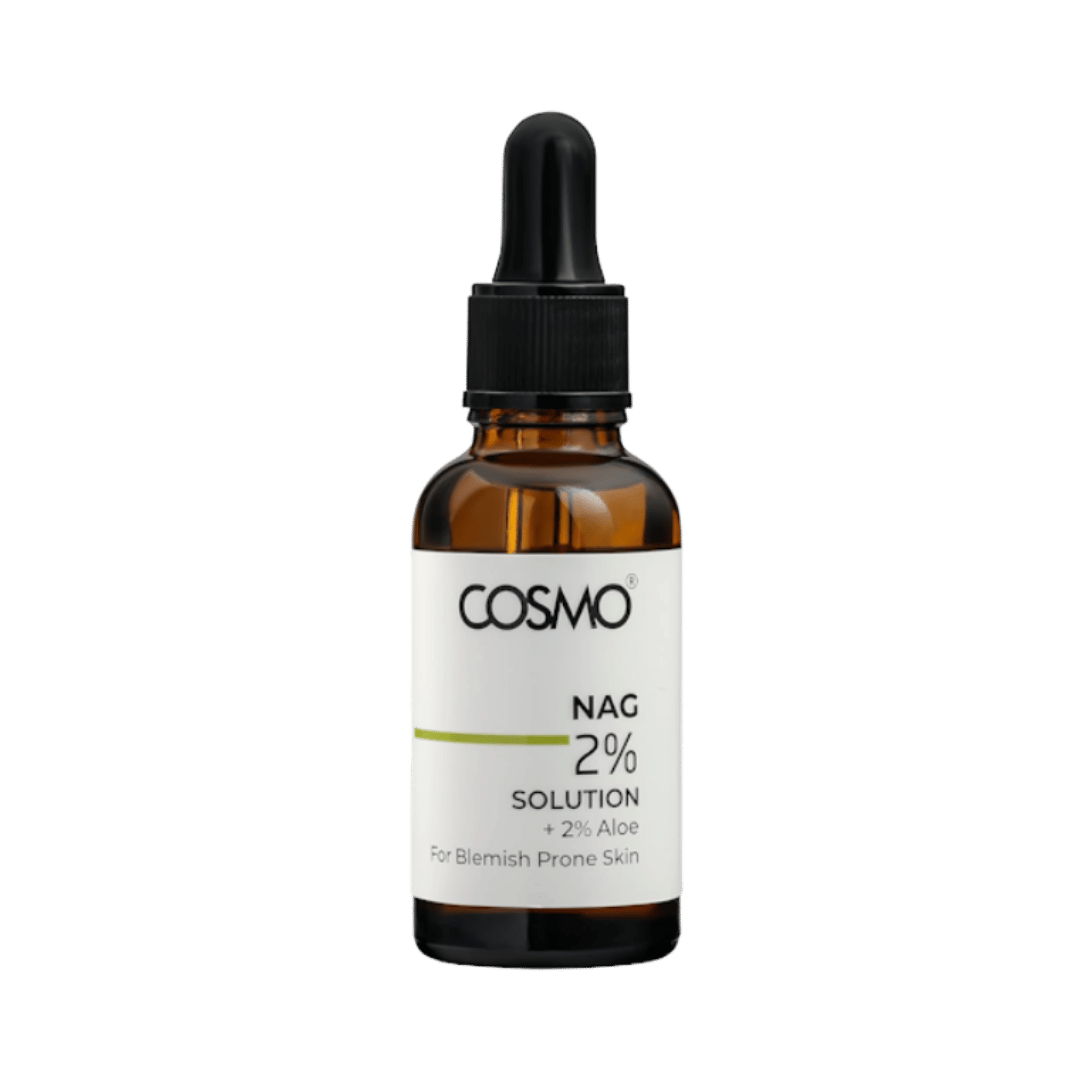 COSMO NAG ALOE 2% SOLUTION - 30ml | كوزمو محلول إن-أسيتيل غلوكوزامين والألوفيرا 2% - 30 مل