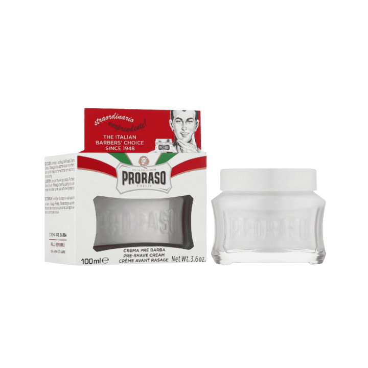 PRORASO Pre Shave Cream white with oatmeal for sensitive skin - 100ml | بروراسو كريم ما قبل الحلاقة - 100مل