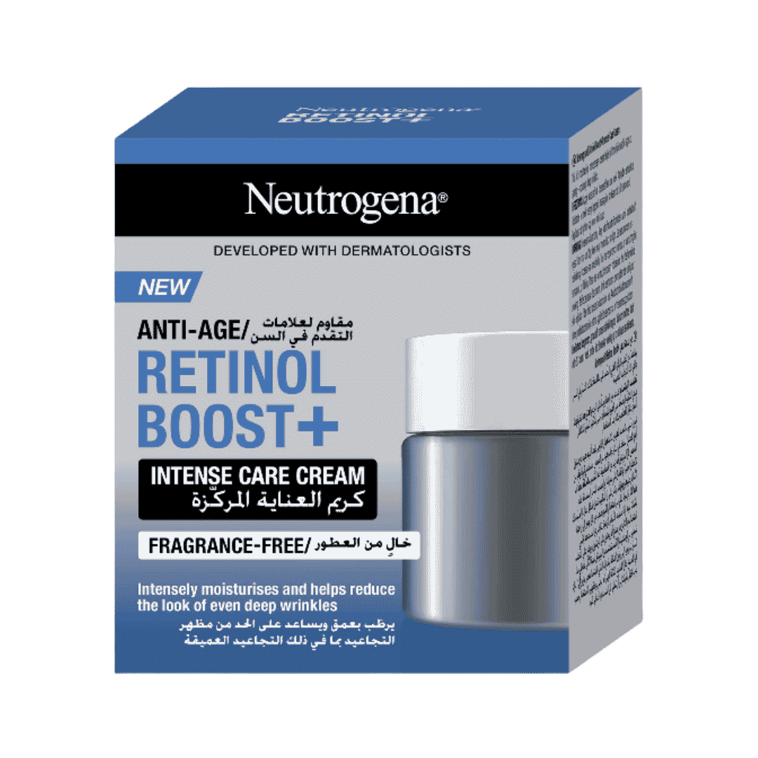 Neutrogena Anti-Age Retinol Boost+ Intense Care Cream - 50ml | نيتروجينا كريم ريتينول بوست+ عناية مكثفة لمقاومة علامات التقدم بالعمر - 50 مل
