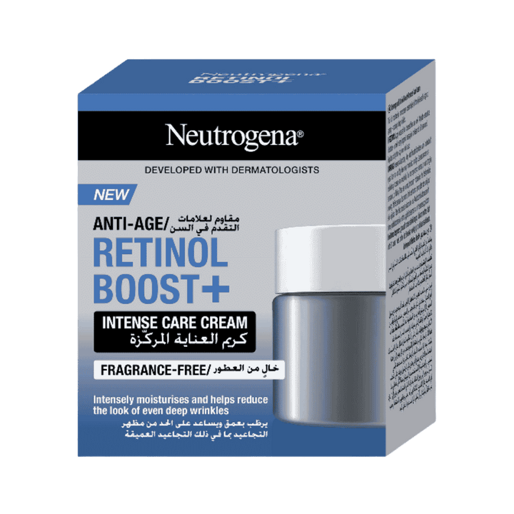 Neutrogena Anti-Age Retinol Boost+ Intense Care Cream - 50ml | نيتروجينا كريم ريتينول بوست+ عناية مكثفة لمقاومة علامات التقدم بالعمر - 50 مل