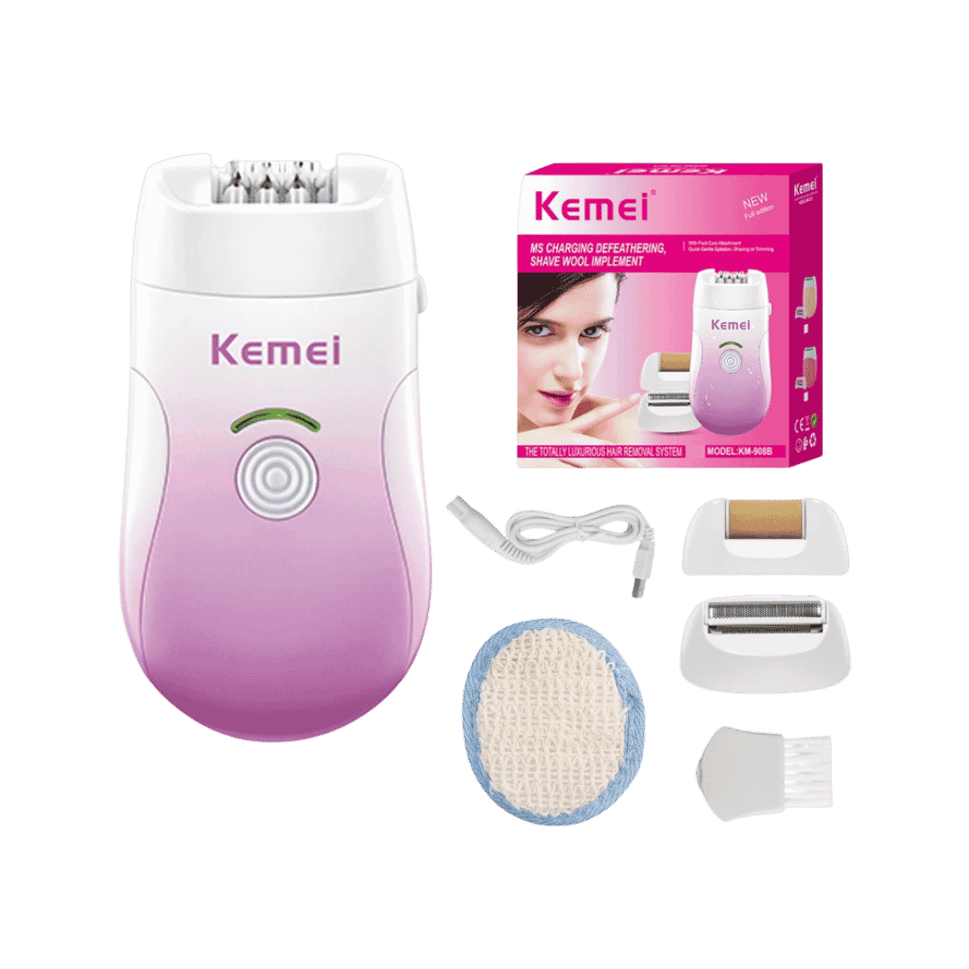 KEMEI Blackbird Women’s Electric Shaver and callus remover Full Edition | كيمي جهاز إزالة الشعر