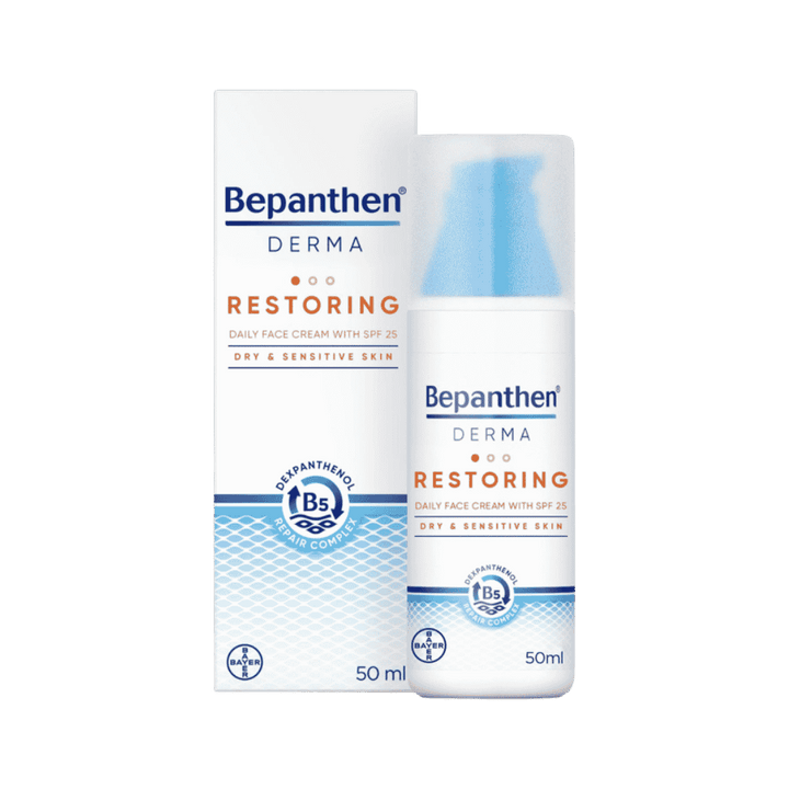 Bepanthen Derma Restoring Daily Face Cream Spf25 - 50ml | بيبانثين كريم وجه يومي مرمم مع SPF 25 - 50مل