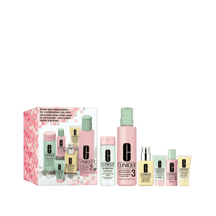 Clinique Great Skin Everywhere Set Oily Skin 6 PCS | كلينك مجموعة العناية بالبشرة الدهنية