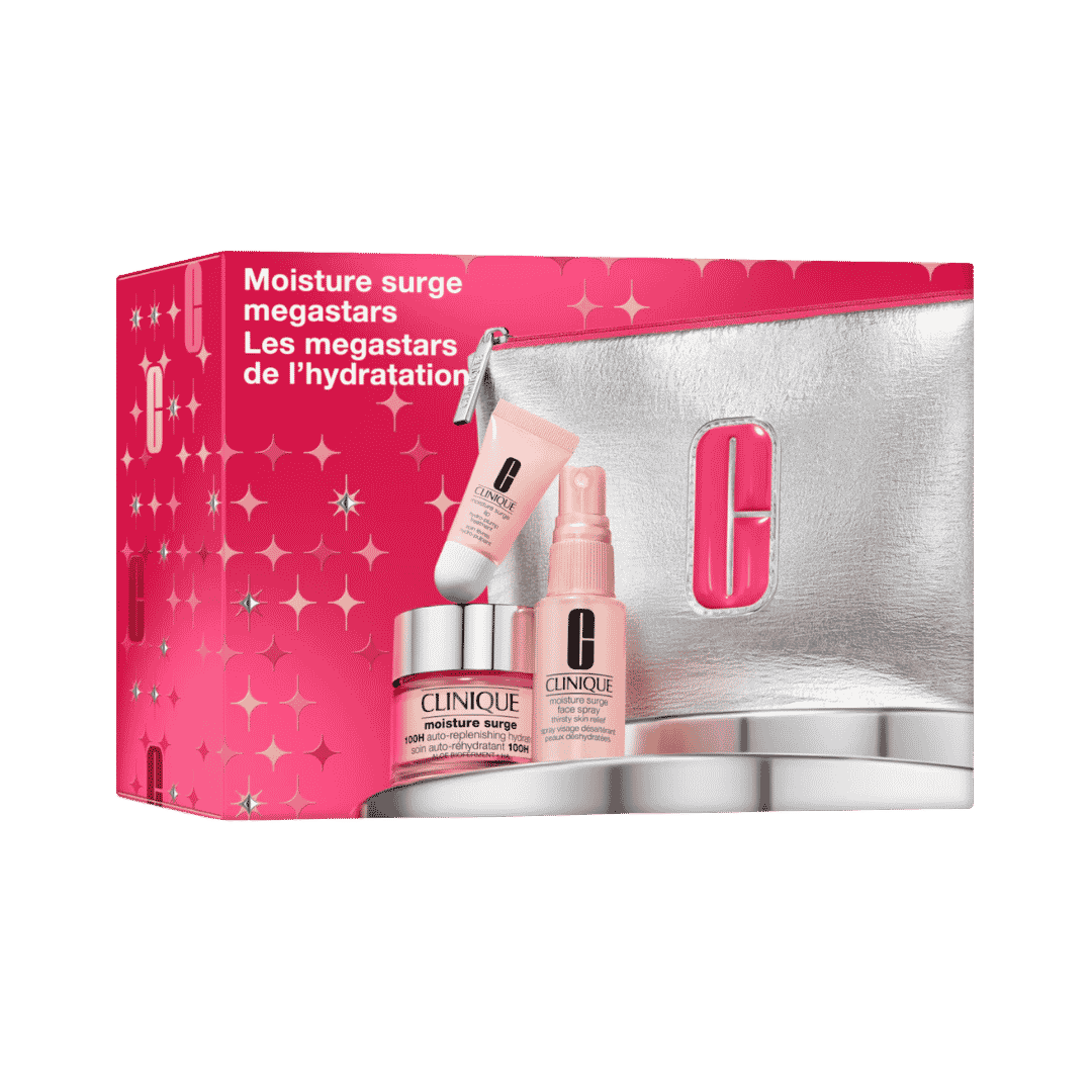 Clinique Moisture Surge Megastars 3 Piece Set | كلينك مجموعة الترطيب للوجه والشفاه ميغا ستار - 3 قطع