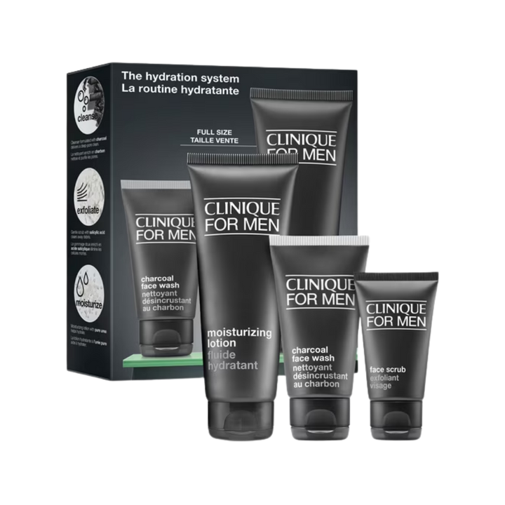Clinique For Men The Hydration System Set | كلينك مجموعة الترطيب و العناية بالوجه للرجال