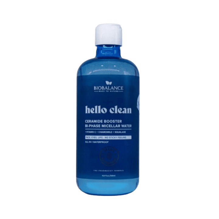 Bio Balance Hello Clean Ceramide Booster Bi-Phase Micellar Water - 500ml | بايو بالانس ماء ميسيلار ثنائي الطور معزز بالسيراميد – 500 مل