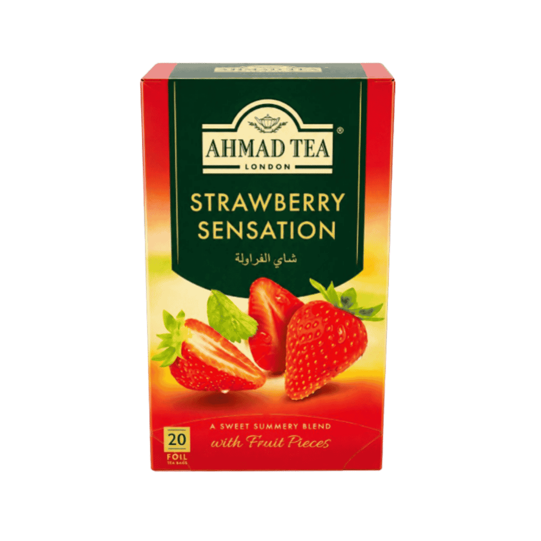 Ahmad Tea Strawberry Sensation - 20 Pcs | شاي أحمد بنكهة الفراولة – 20 كيس شاي
