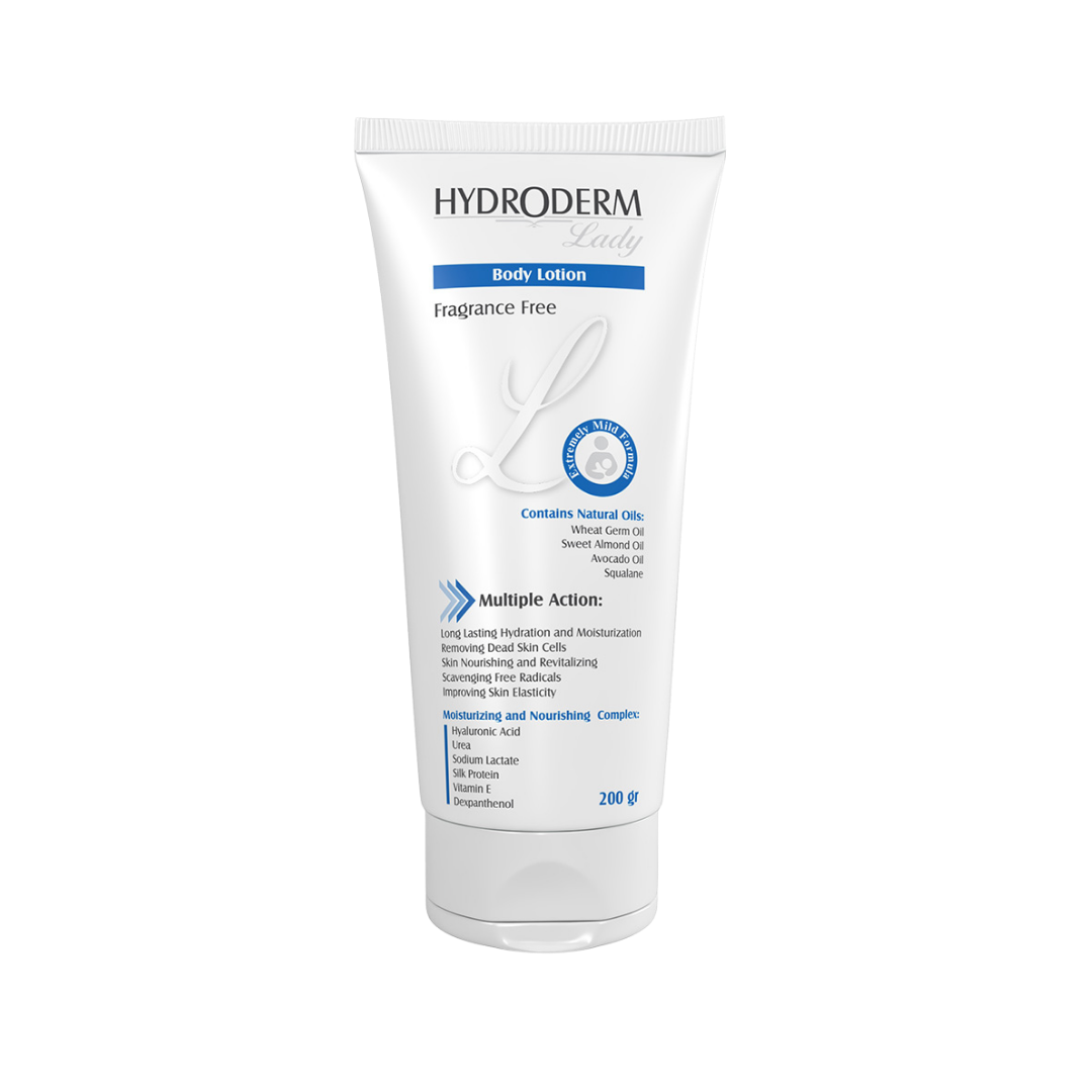 HYDRODERM Body Lotion Multiple Action - 200ml | هيدروديرم لوشن للجسم خالي من العطور - 200 مل