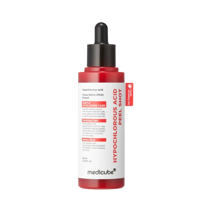 Medicube Hypochlorous Acid Rice Peel Shot - 80ml | ميدي كيوب مقشر بحمض الهيبوكلوروس ومستخلص الأرز – 80 مل