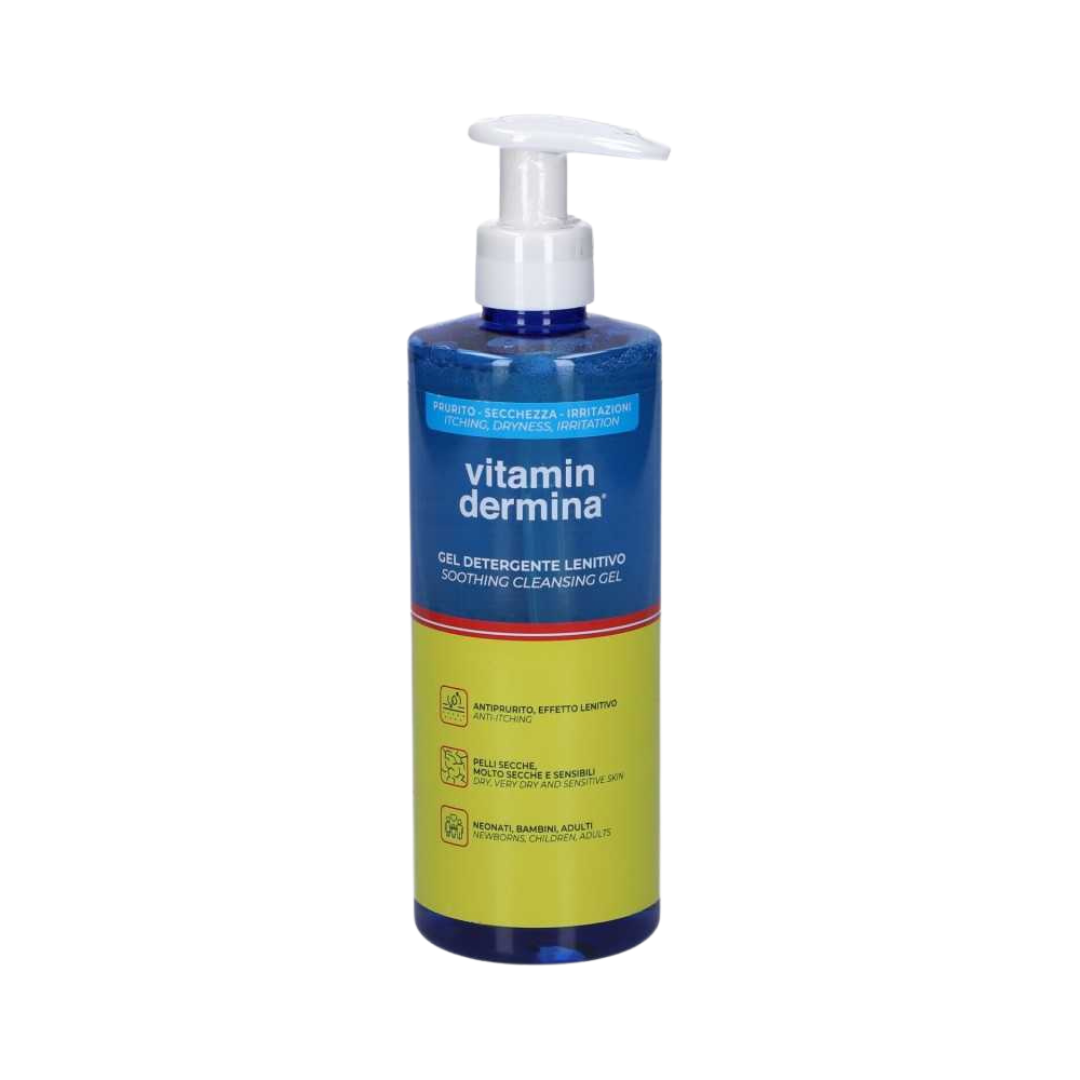 Vitamin dermina Gel Detergente Lenitivo - 500ml |فيتامين ديرمينا جل تنظيف للجسم – 500 مل