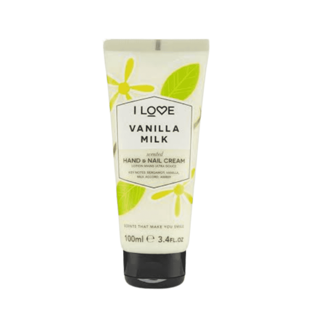I Love - Vanilla Milk Hand & Nail Cream - 100ml | آي لوف فانيلا ميلك كريم معطر لليدين والأظافر – 100 مل