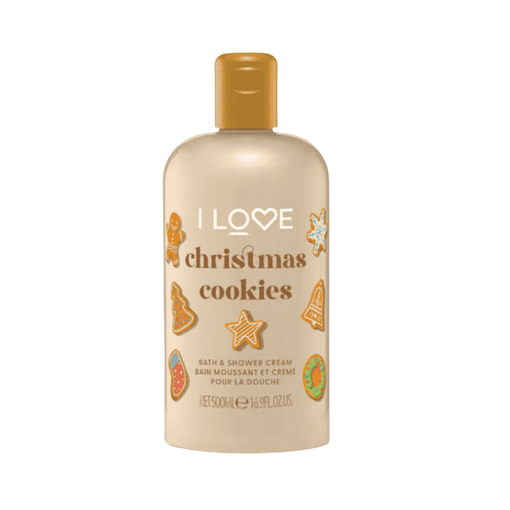 I Love - Christmas Cookies Bath & Shower Gel - 500ml |آي لوف كريسماس كوكيز كريم الاستحمام – 500 مل
