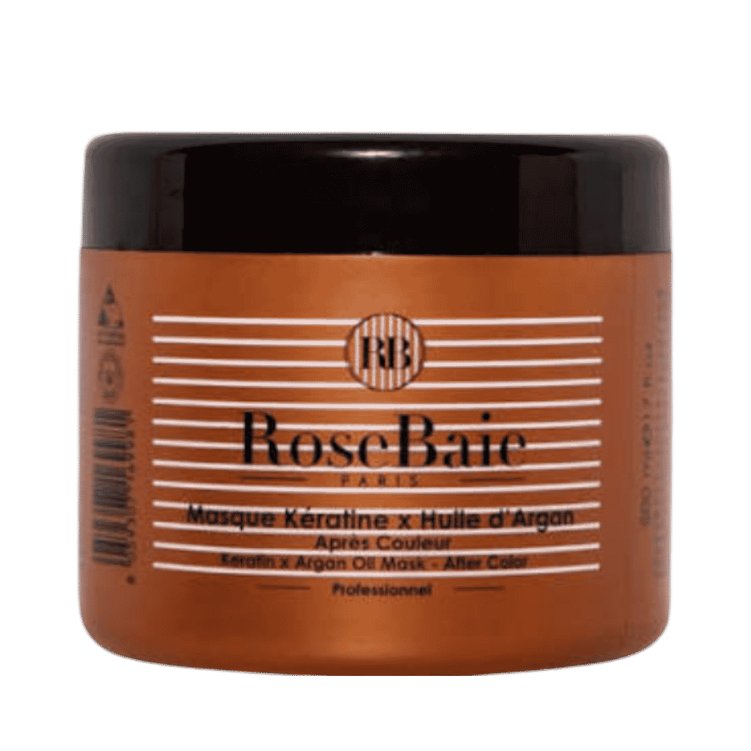 RoseBaie Masque Kératine x Huile d'Argan Après Couleur - 500ml | روزي باي ماسك كيراتين بزيت أركان - 500مل
