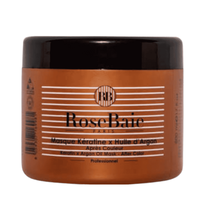 RoseBaie Masque Kératine x Huile d'Argan Après Couleur - 500ml | روزي باي ماسك كيراتين بزيت أركان - 500مل