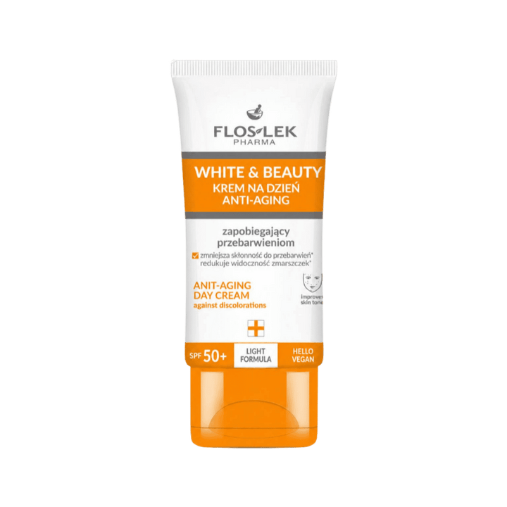 FLOSLEK PHARMA WHITE and BEAUTY Day cream spf+50 - 50ml | فلوسليك فارما كريم النهار للوجه بعامل حماية SPF 50+ - 50 مل