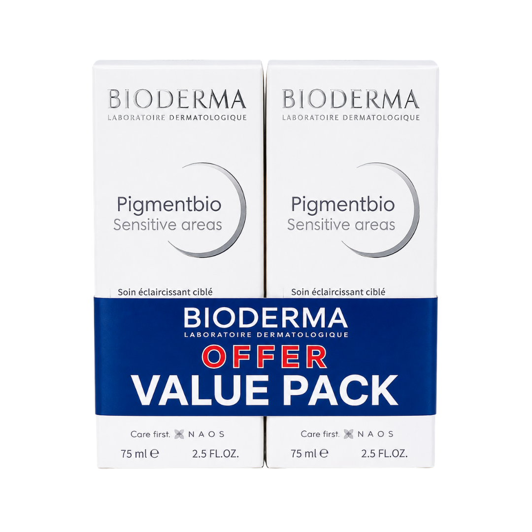 BIODERMA Pigmentbio Sensitive Areas Special Offer - 75x75ml | بيوديرما بيغمنتبيو للمناطق الحساسة عرض خاص - 75×75 مل