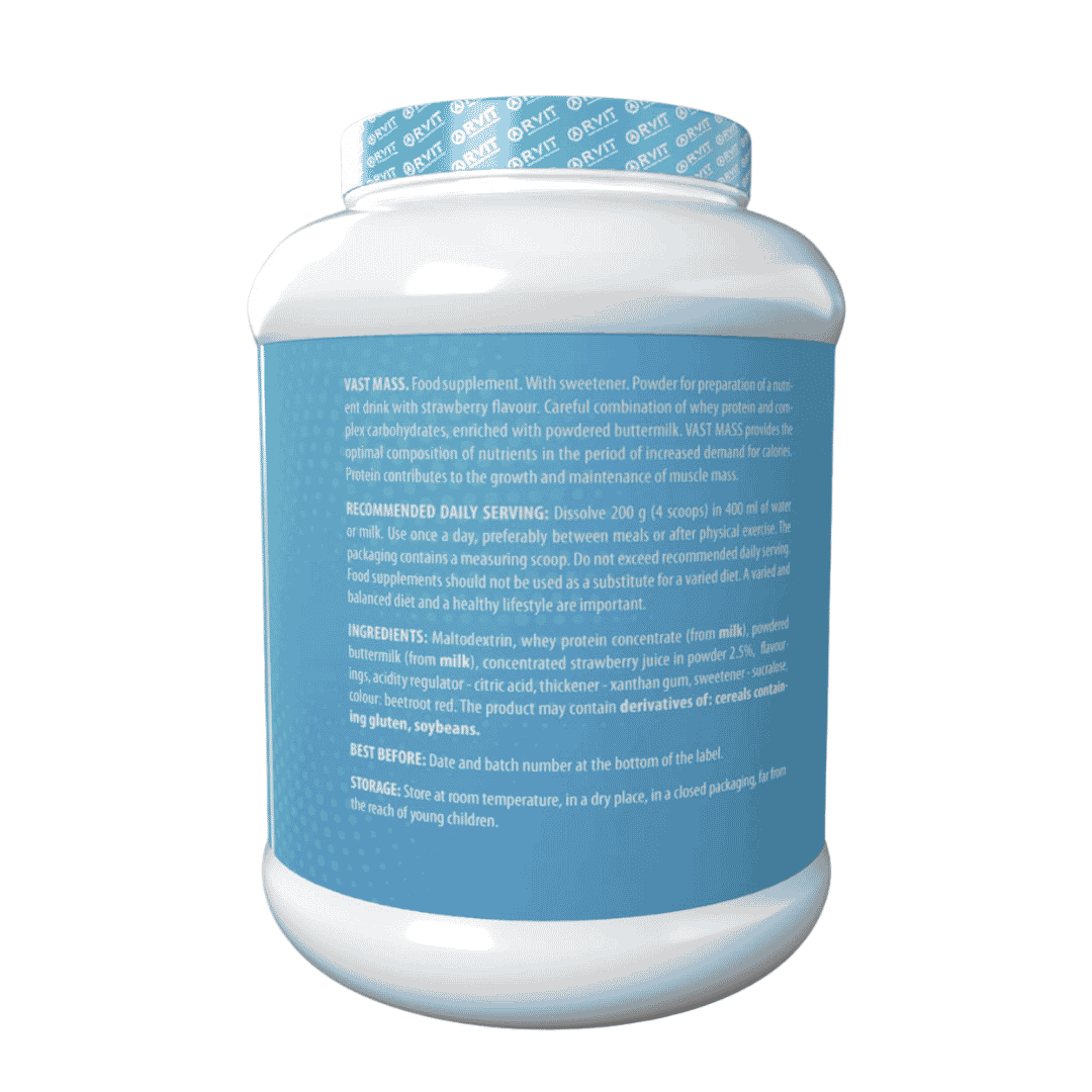 Rvit Vast Mass -3000g | ارفيت مسحوق لزيادة الكتلة العضلية  - 3000غ