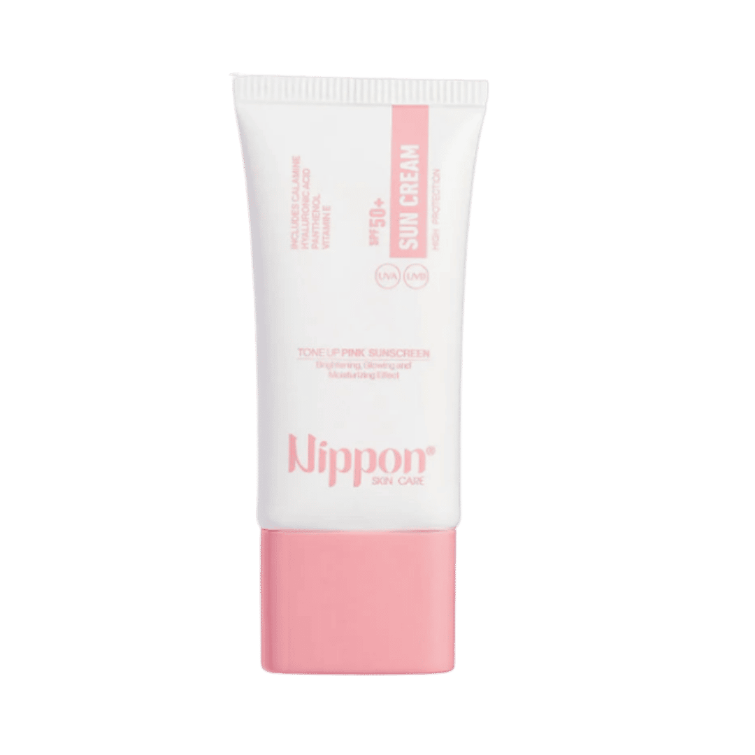 Nippon Tone Up Pink Sunscreen SPF 50+ - 50ml | نيبون واقي الشمس الوردي لتوحيد لون البشرة - 50 مل