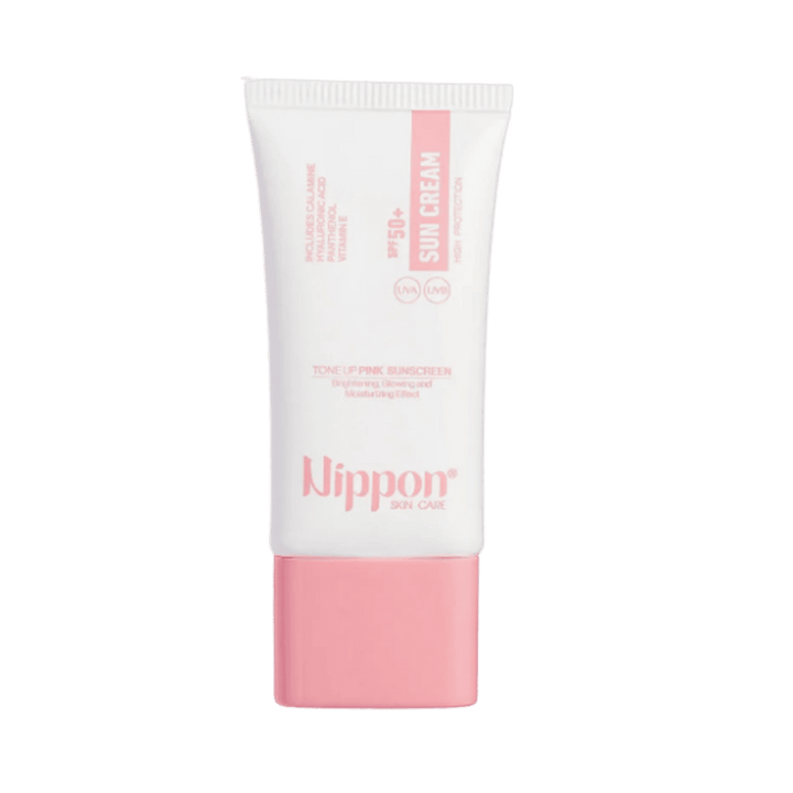 Nippon Tone Up Pink Sunscreen SPF 50+ - 50ml | نيبون واقي الشمس الوردي لتوحيد لون البشرة - 50 مل
