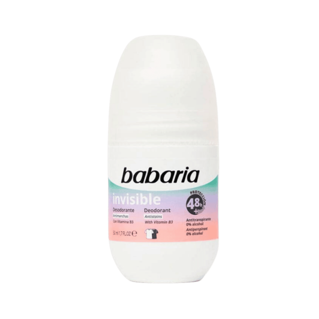 BABARIA Invisible Deodorant Roll On - 50ml | باباريا رول مزيل تعرق - 50 مل
