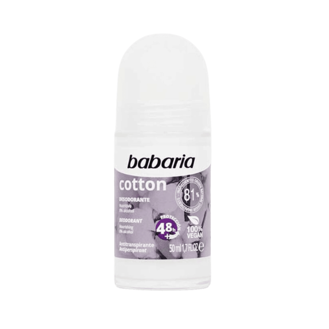 BABARIA Deodorant Cotton Roll On - 50ml | باباريا رول مزيل تعرق - 50 مل