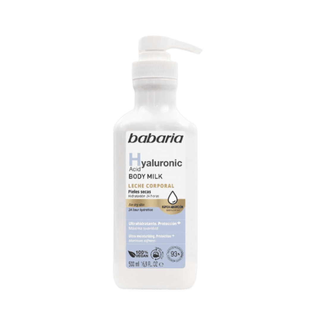 BABARIA Hyaluronic Acid Body Milk - 500ml | باباريا مرطب للجسم بالهيالورونيك اسيد - 500 مل