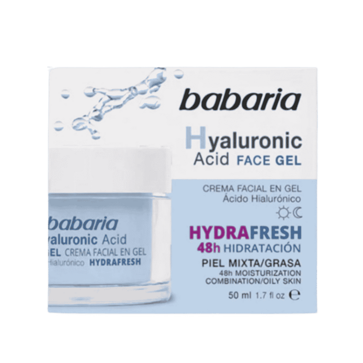 BABARIA Hyaluronic Acid Cream Gel Facial - 50ml | باباريا جل هيالورونيك اسيد للوجه - 50 مل