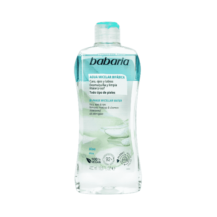 BABARIA Bi-Phase Micellar Water  - 400ml | باباريا مزيل مكياج ثنائي الطور - 400 مل