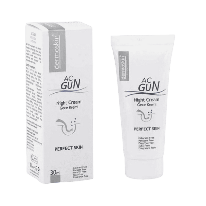 dermo skin Acgun Night Care Cream - 30ml | ديرمو سكين كريم ليلي لعلاج حب الشباب - 30 مل