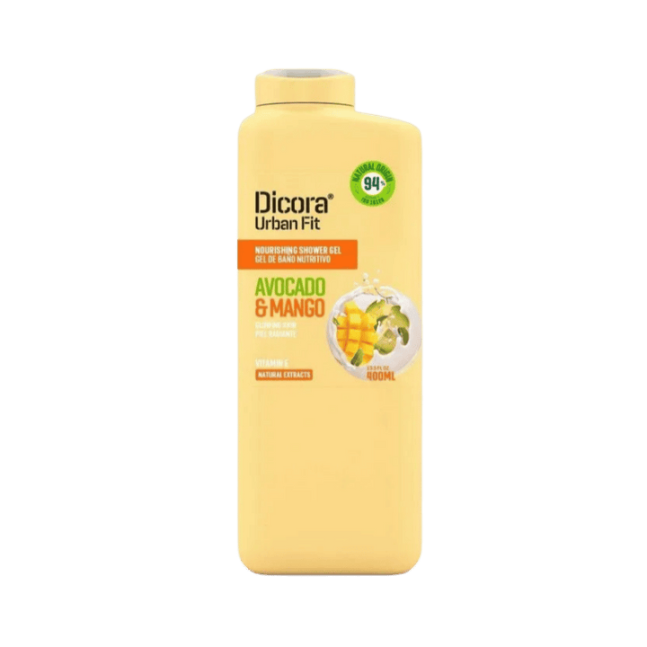 Dicora Urban Fit Shower Gel + Vitamin E Mango & Avocado  - 400ml | ديكورا سائل استحمام بالمانغا والافوكادو وفيتامين E - 400 مل