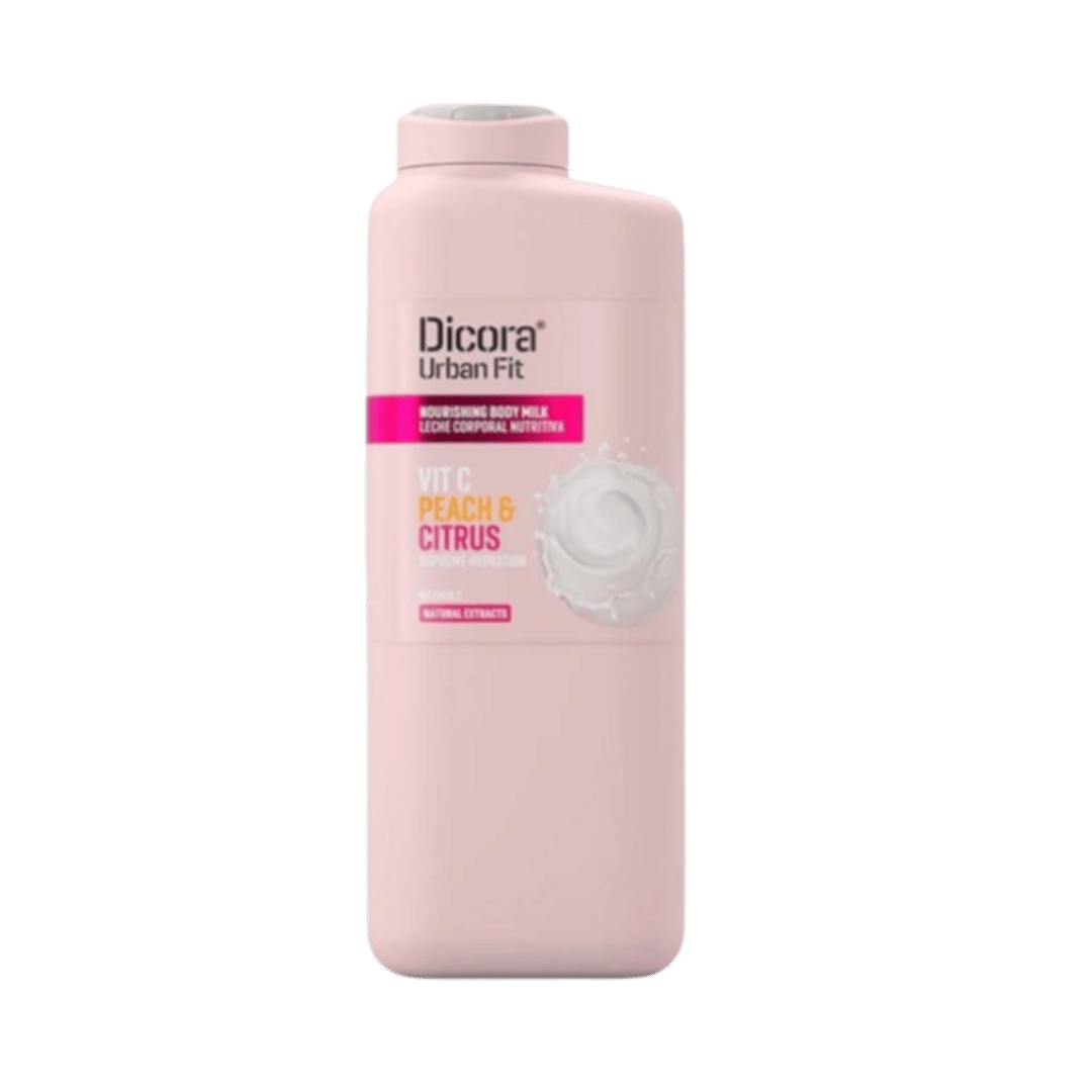 Dicora Urban Fit Vitamin C Citrus & Peach Body Lotion For All Skin Types - 400ml | ديكورا مرطب للجسم بفيتامين سي والحمضيات والخوخ - 400 مل