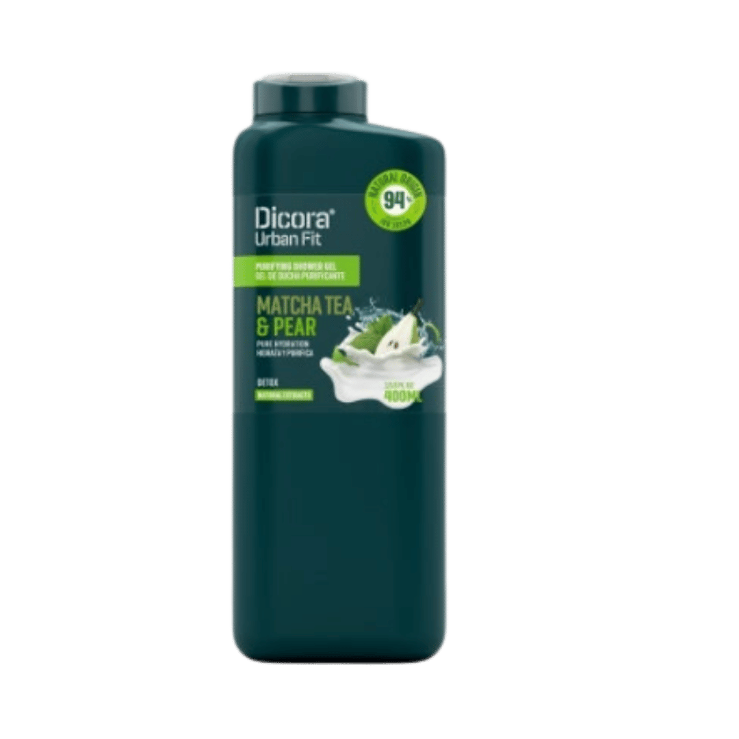 Dicora Urban Fit Detox Matcha Tea & Pear Shower Gel - 400ml | ديكورا شاور جل بالشاي الاخضر و الكمثرى - 400 مل