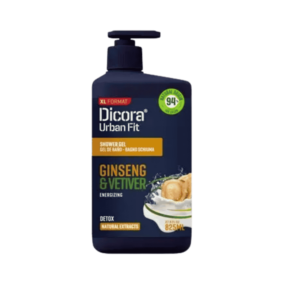Dicora Shower Gel Ginseng & Vetiver - 825ml | ديكورا جل استحمام بالجنسنغ - 825 مل
